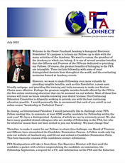 PFA Connect Newsletter image