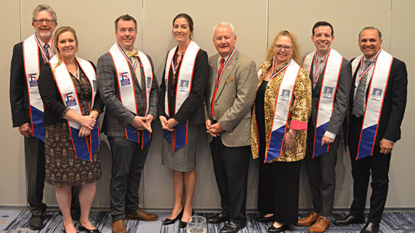 New Fellows L - R Drs. Richard Voigt, Molly Conlon, David Casteel, Andrea Emmerich, Gene Shoemaker - Section Chair, Karen Johnson, Ryan Dodge and Giancarlo Couch. Unable to attend meeting Drs. Shane Fisher, Mariela Siehoff and Rustin West photo
