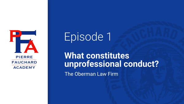 Episode 1 - What constitutes unprofessional conduct image