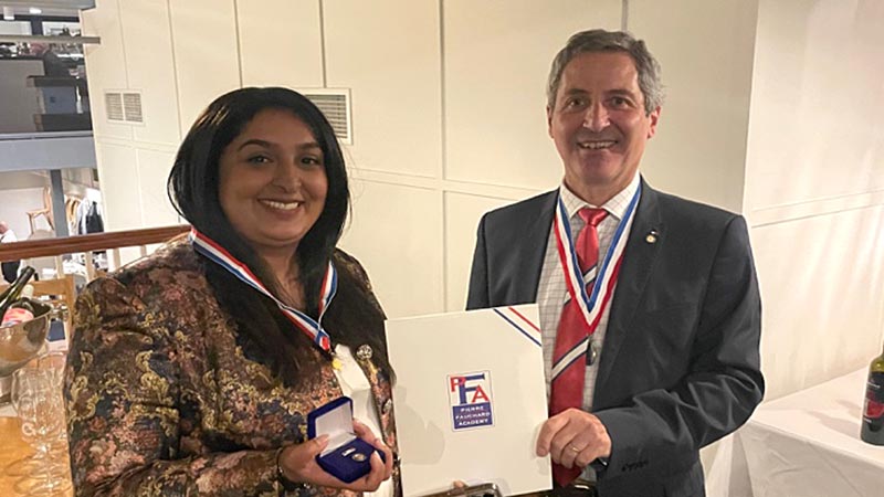 Dr Saloni Singh (New Inductee) and Dr Chris Pazios (Section Head SA and NT) photo