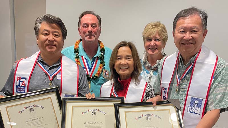 Dan Castagna, PFA Treasurer, Nora Harmsen PFA Hawaii Chair Anthony Kim, Angela Chin and Riichiro Sato Photo