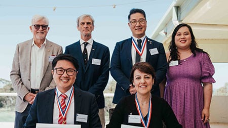 PFA WA Fellows lunch with newly inducted Fellows and outgoing Section Head, Dr Greg Gee